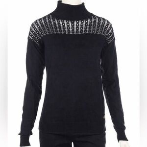 Trussardi Black Wool blend Turtleneck Sweater